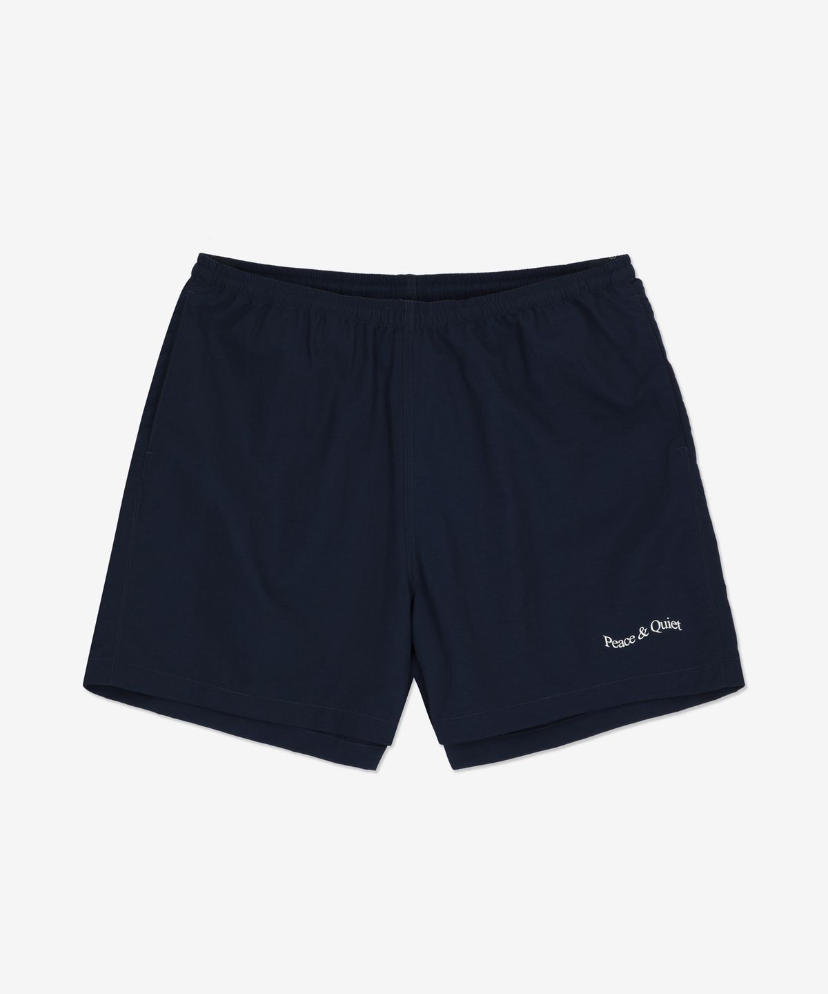 뮤지엄 오브 피스 앤 콰이엇(MUSEUM OF PEACE&QUIET) 워드마크 쇼츠 팬츠 - 네이비 / MOPQSS2319NAVY