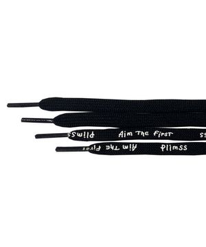 레터링/무지 신발끈 세트_블랙