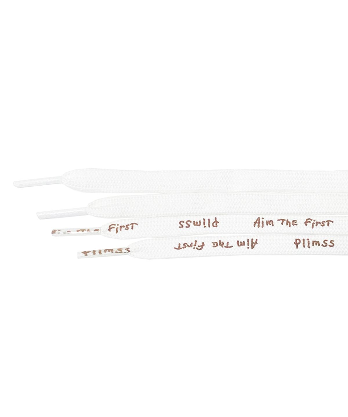 플림스(PLIMSS) 레터링/무지 신발끈 세트_화이트