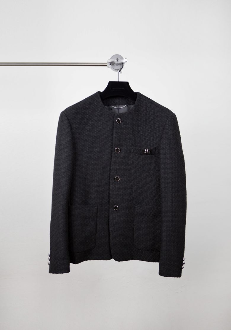 PIERCED TWEED JACKET