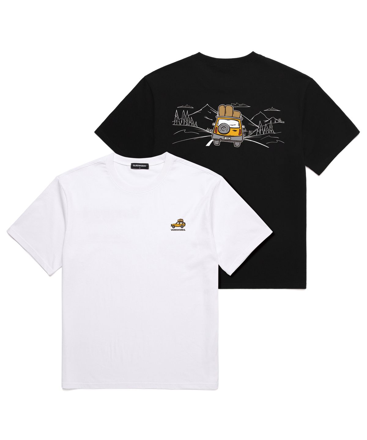 밴웍스(VANNWORKS) [2PACK] 레트로 캠핑 오버핏 반팔 티셔츠 세트 (VS0030S)