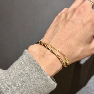 [Bs-386] 925실버 사각 체인팔찌 (gold plating)