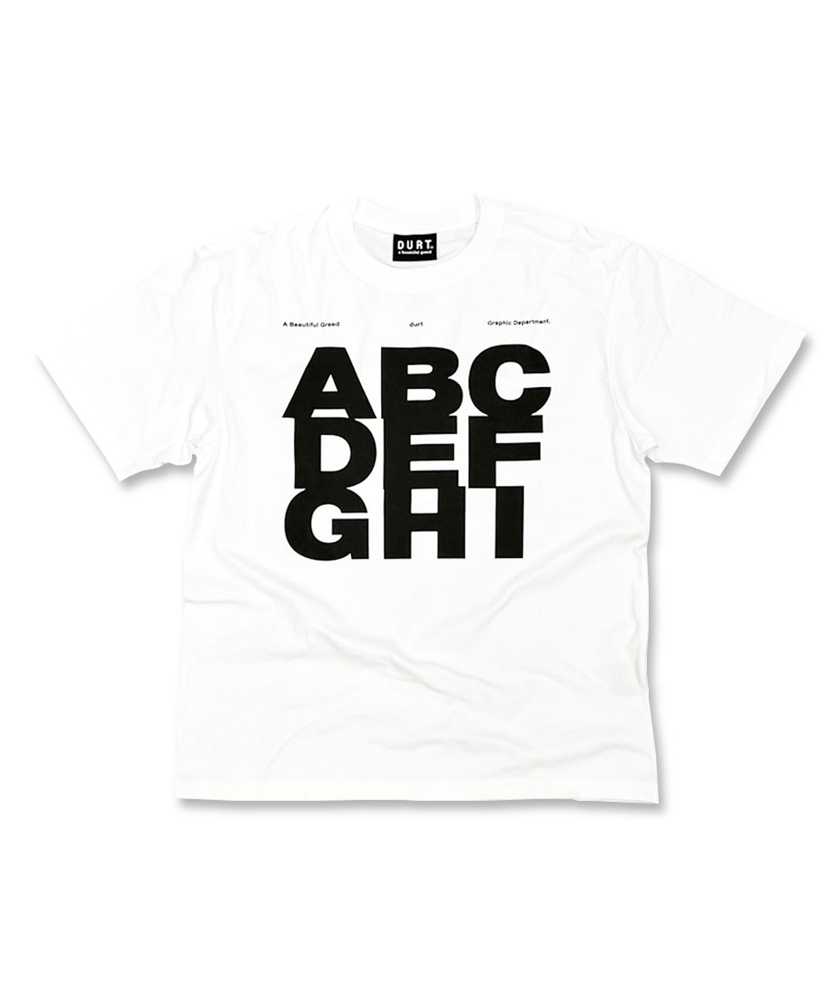 더트(DURT) ABC HALF SLEEVE TEE (WHITE)