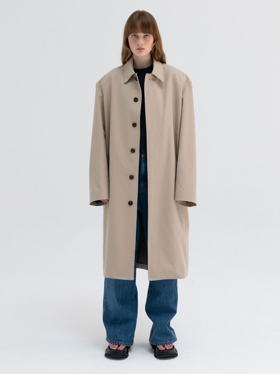 【500円引きクーポン】 MUSINSA | ARCH THE Stan Collar Oversized Trench Coat ジャケット・アウター