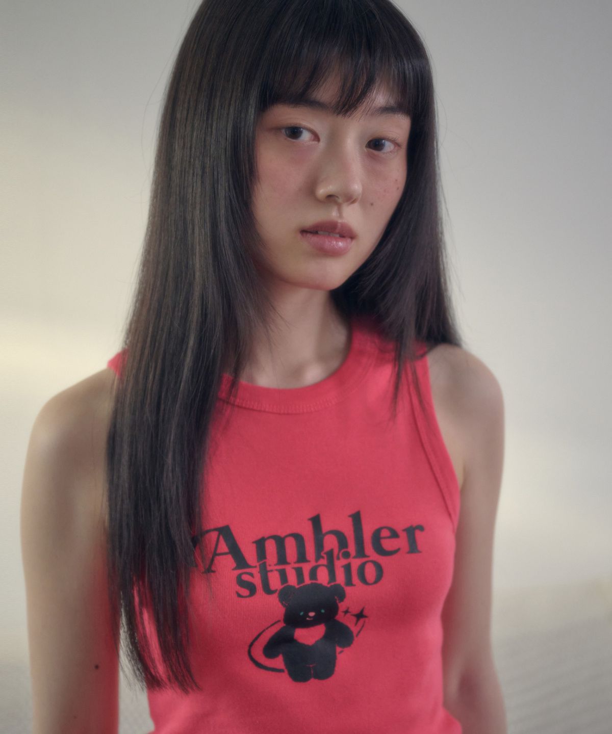 엠블러(AMBLER) Space Bear 슬리브리스 탑 AN201 (핑크)