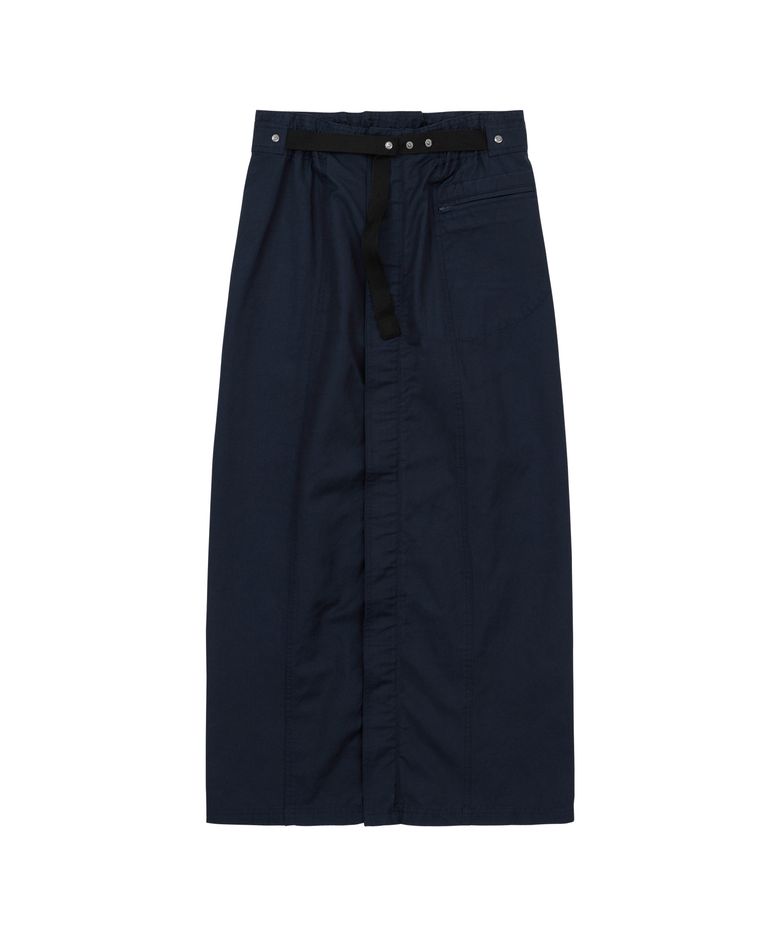 Belted Long Skirt Navy