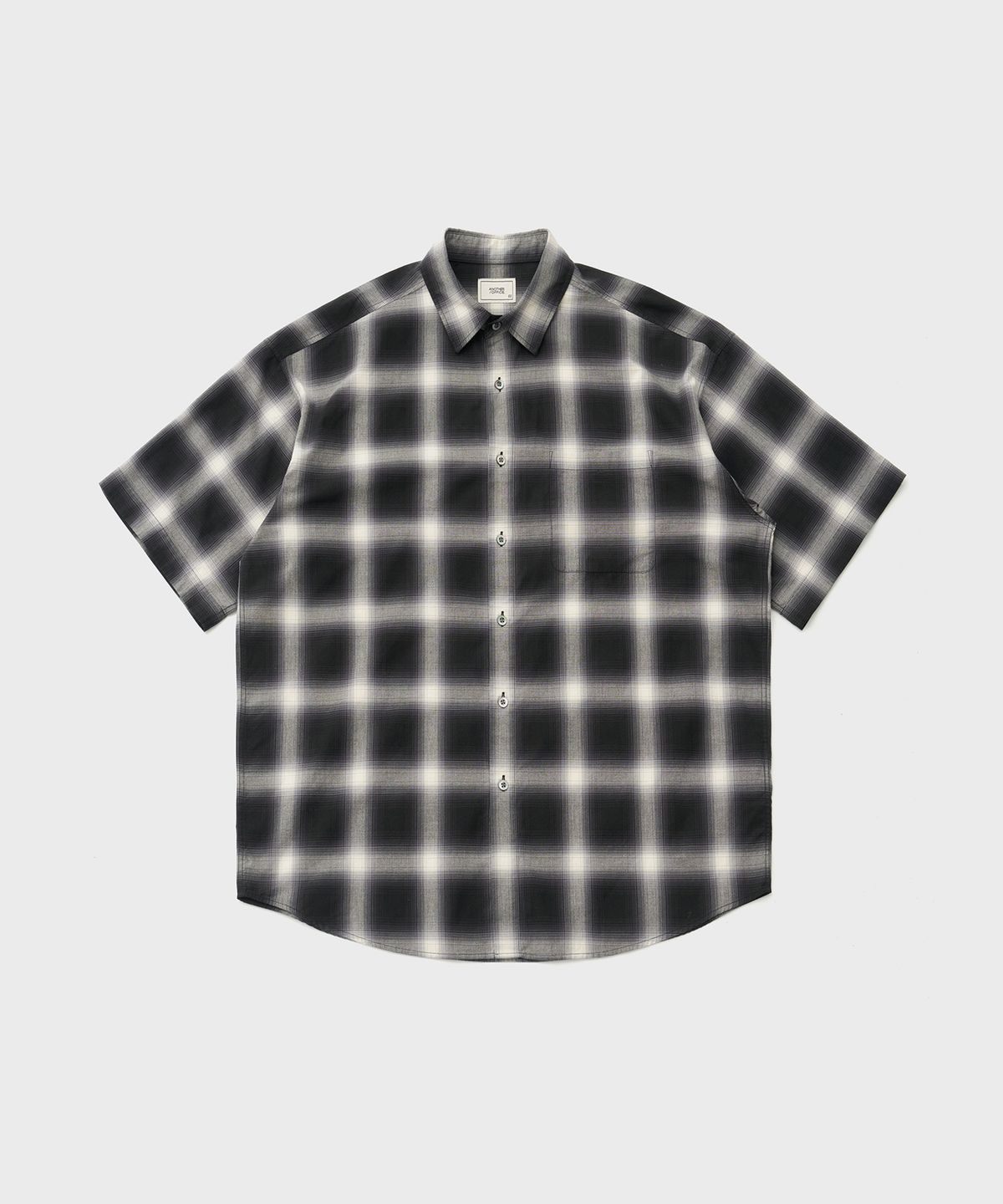 어나더 오피스(ANOTHER OFFICE) Reverb Ombre Shirt (Black - Ombre)
