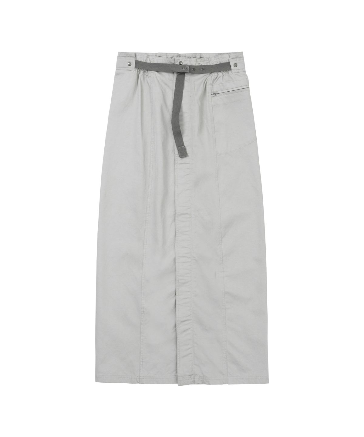웰빙익스프레스(WELLBEING EXPRESS) Belted Long Skirt Grey