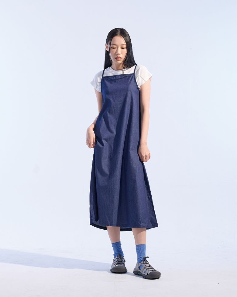 핀 썸머 데님 원피스 (BLUE)