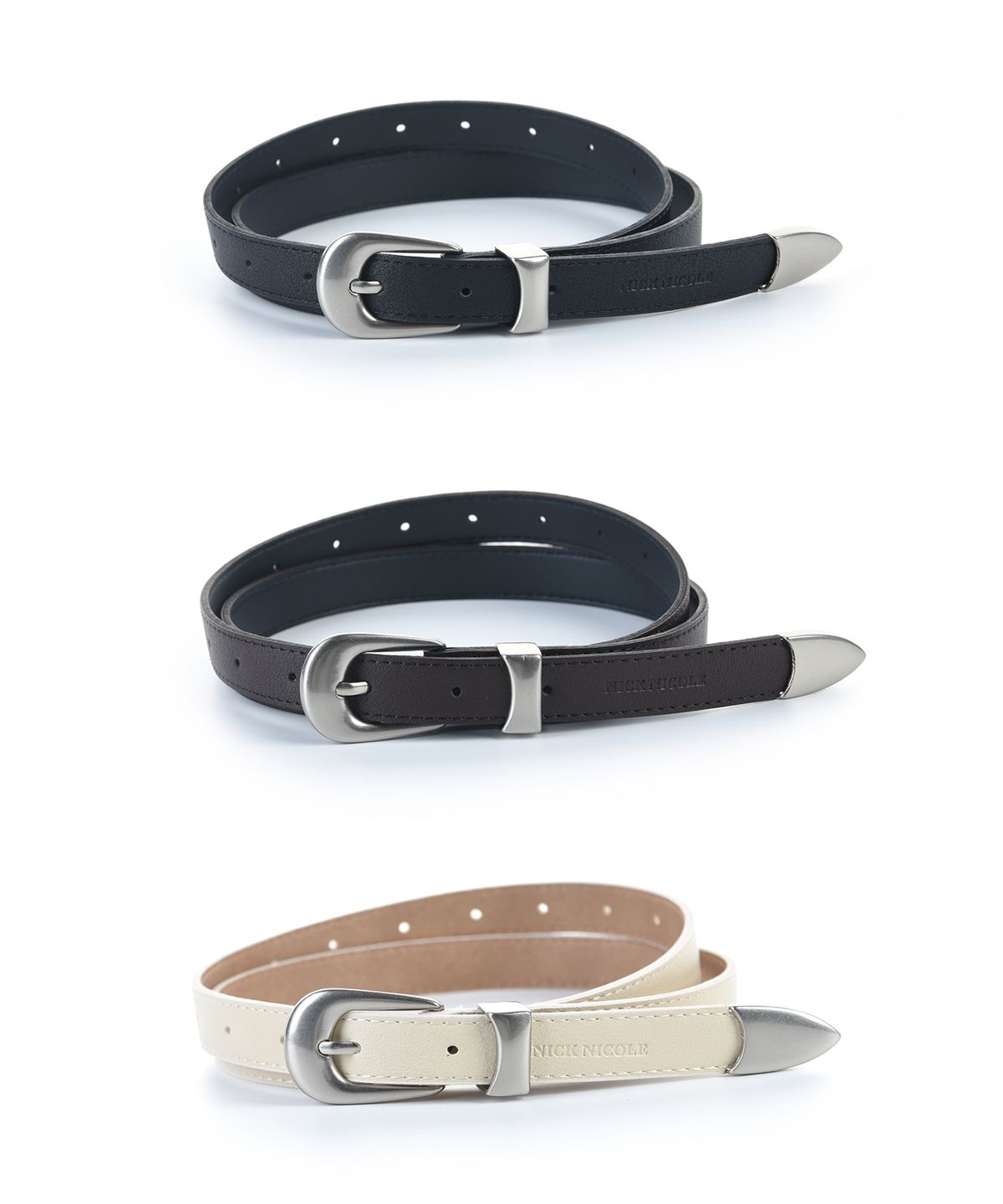 닉앤니콜(NICK&NICOLE) NICOLE AROUND LEATHER BELT_3 COLOR
