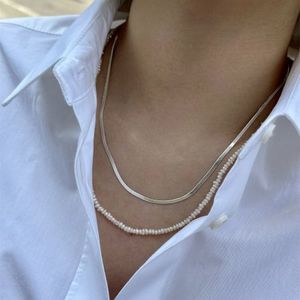 [Bs-399] 925실버 스네이크 레이어드 목걸이