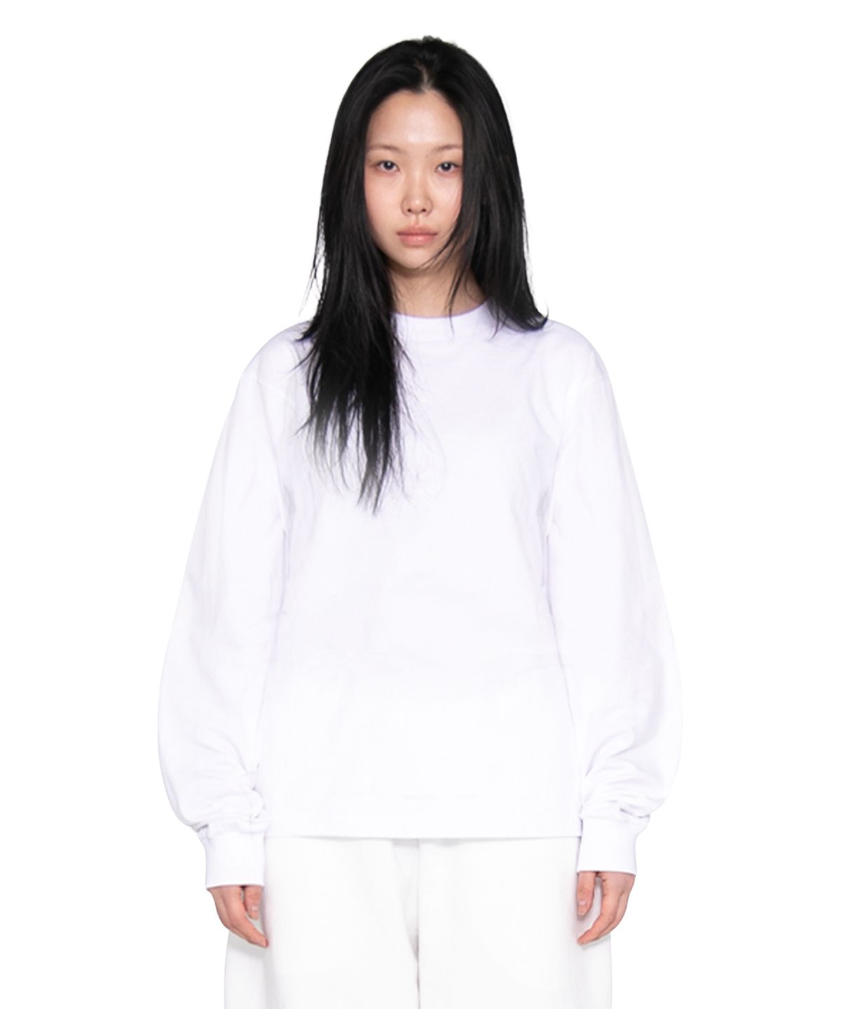 더트(DURT) DAILY LONG SLEEVE TEE (WHITE)