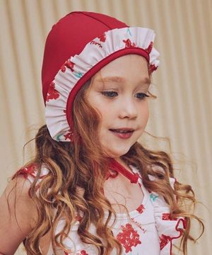 프릴 수영모_레드