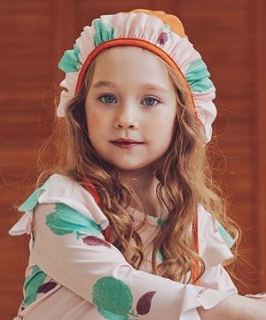 프릴 수영모_오렌지