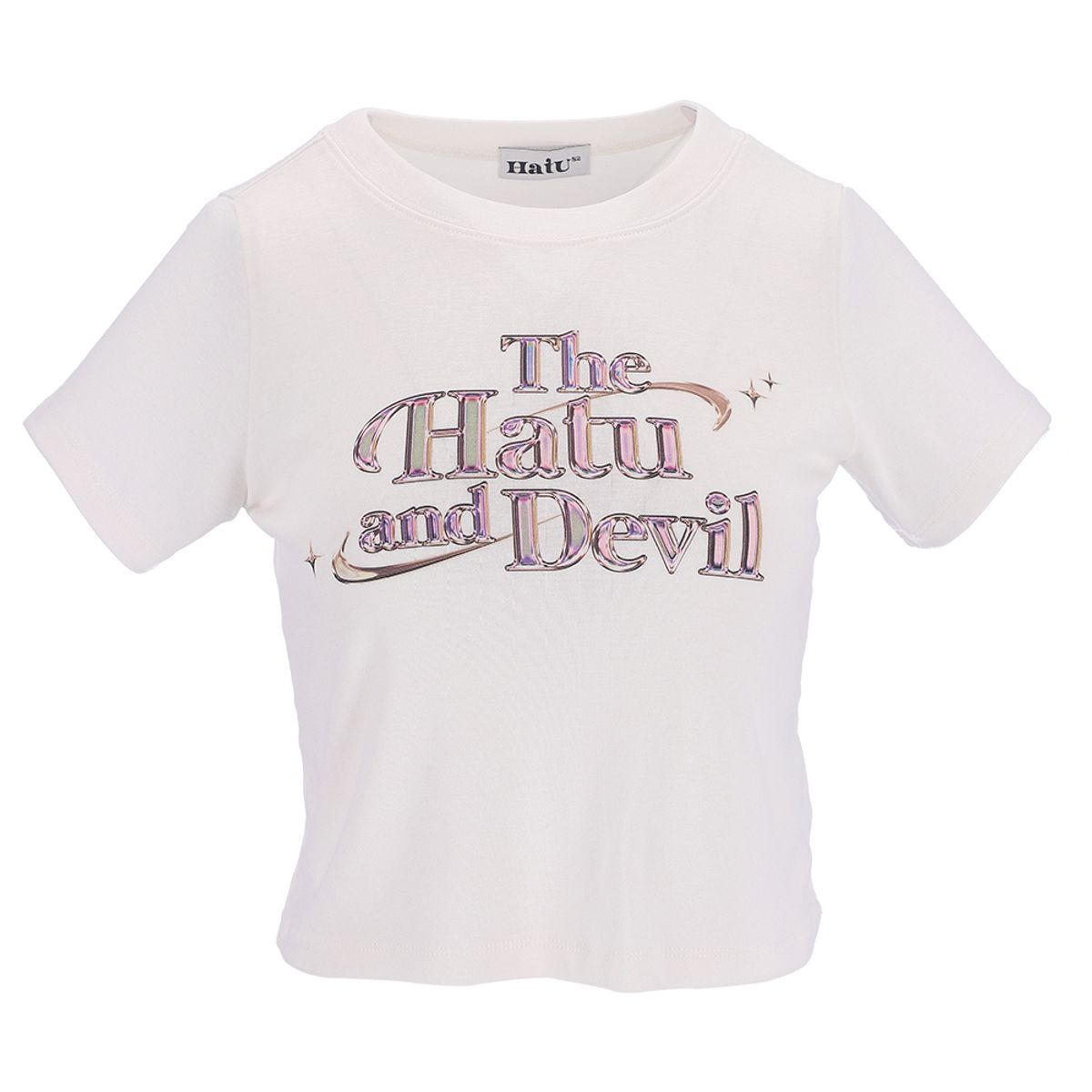 하투(HATU) HATU&DEVIL CROPPED TEE WHITE