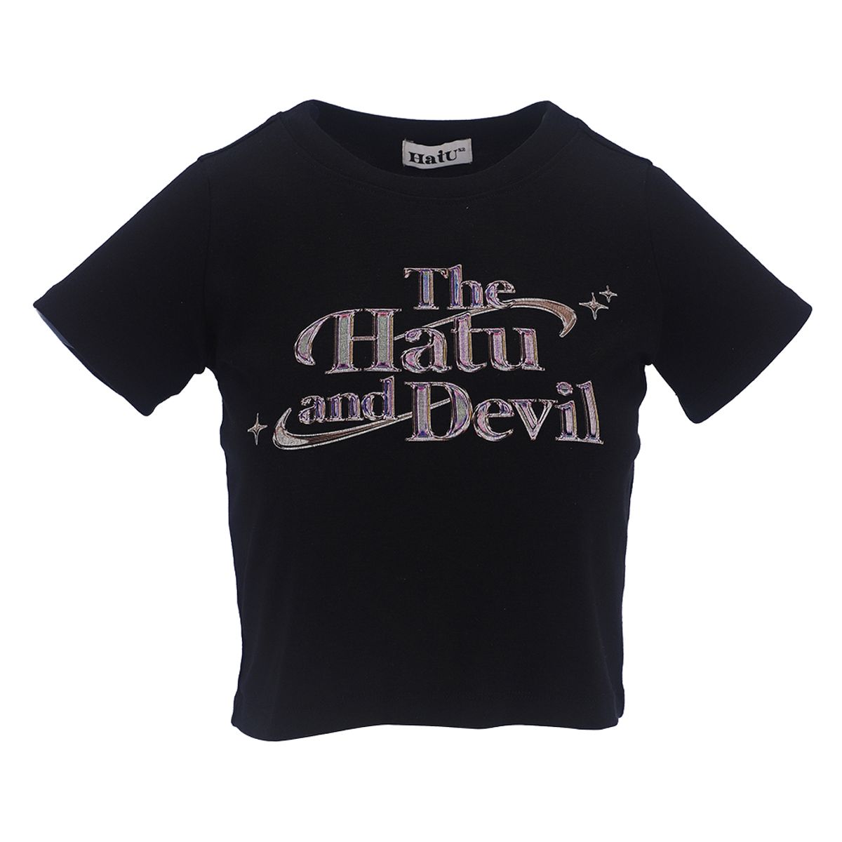 하투(HATU) HATU&DEVIL CROPPED TEE BLACK