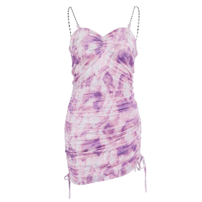 VELVET HEART CHAINED DRESS PURPLE