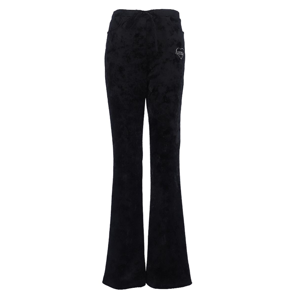 하투(HATU) VELVET FLARED LOUNGE PANTS BLACK