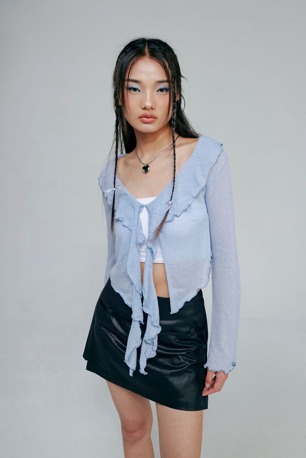 카프리슈(CAPRICIEUX) Plum cardigan_Blue
