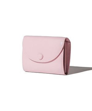 도트 투포켓 동전 명함 카드지갑 베이비핑크