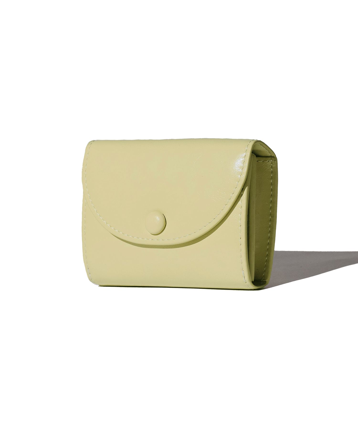 MUSINSA | LEMASQUE Dot Two Pocket Coin Card Wallet Pale Lemon