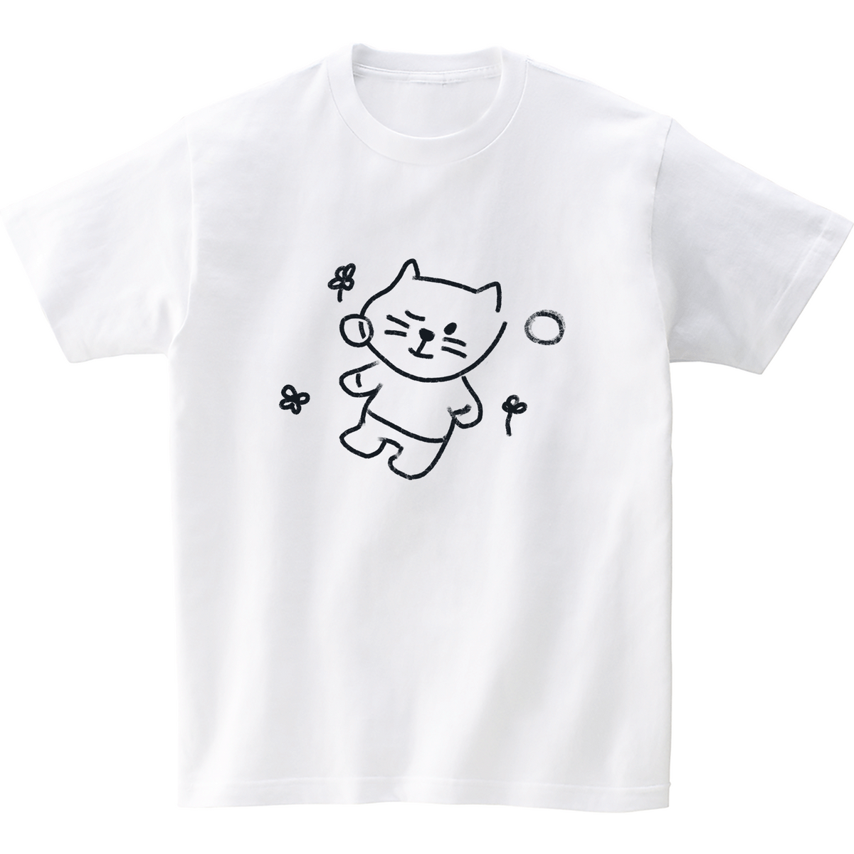 어썸어스(AWESOMEUS) (23SS)SMILE CAT NAP 반팔 티셔츠 화이트
