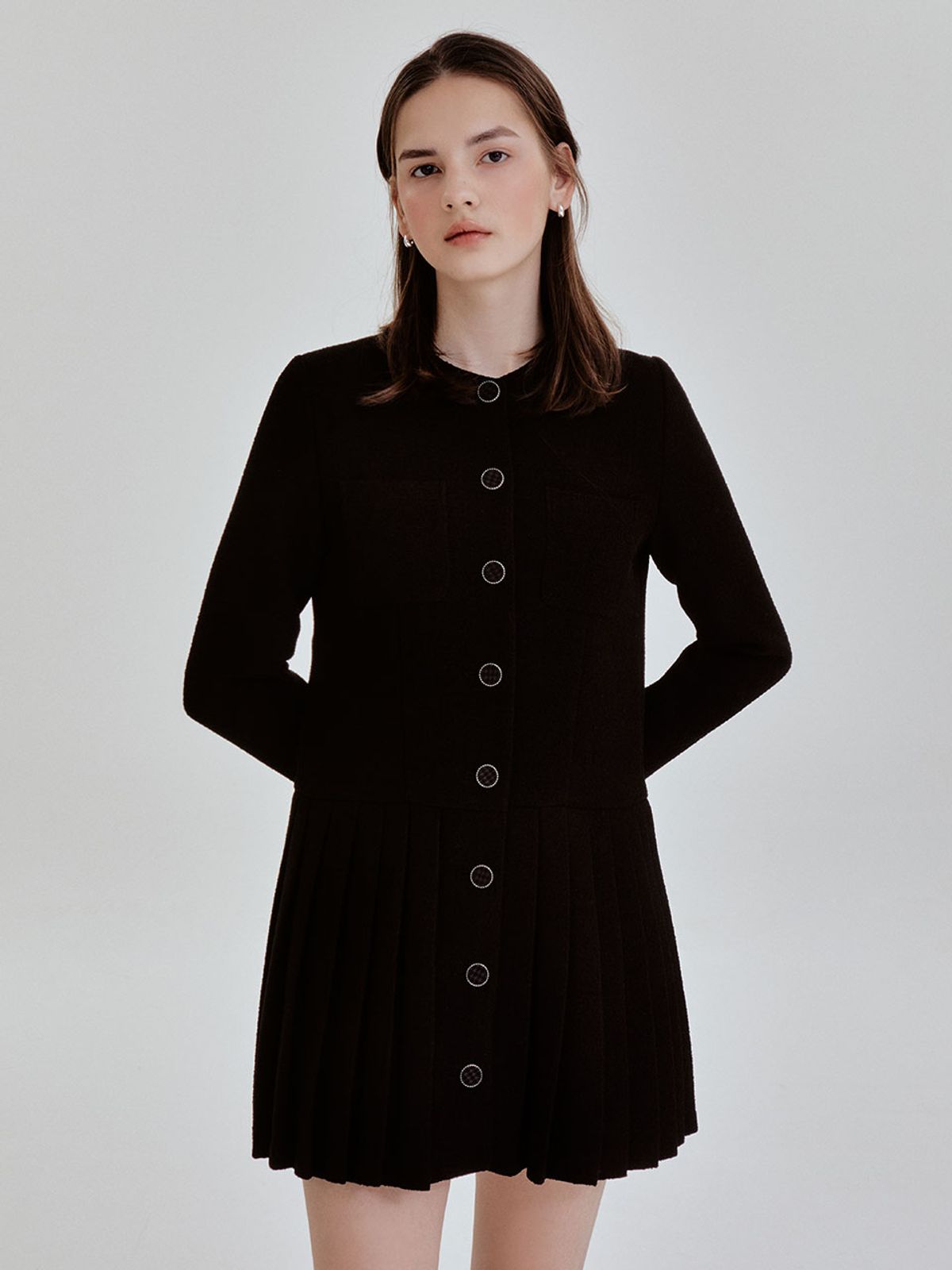 리엘(RE L) Lory tweed mini ops (black)