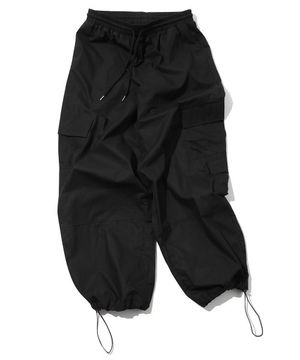 와이드 오버 카고 팬츠 블랙