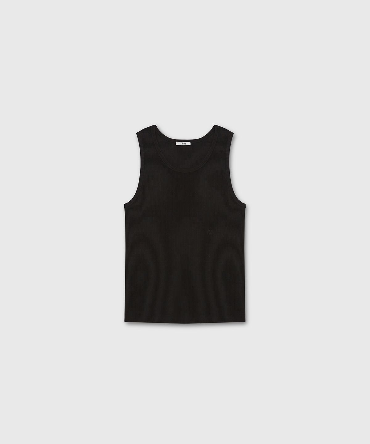 타일레(TAILLE) INSIGNIA RIB SLEEVELESS TOP BLACK