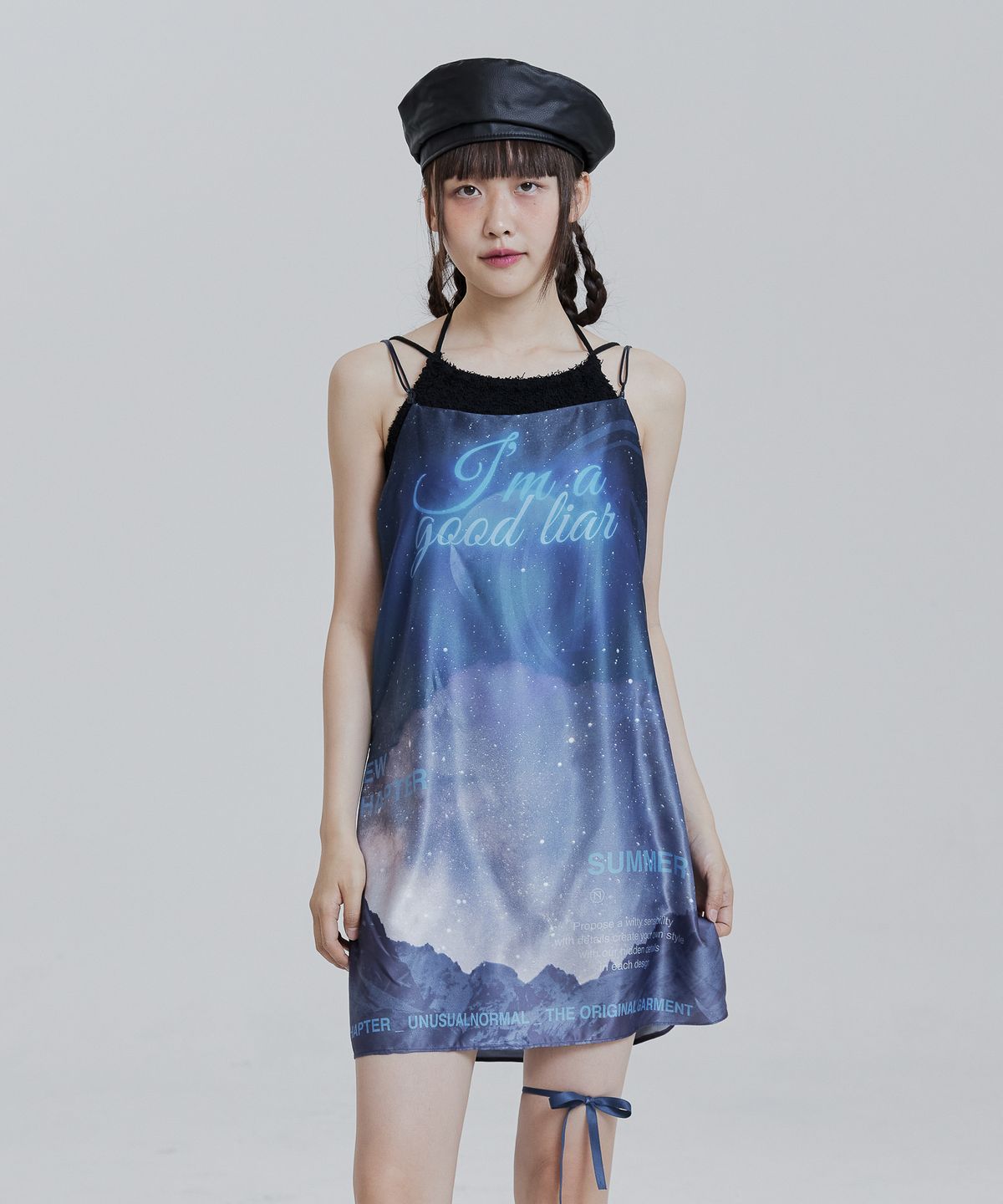 언유주얼 노말(UNUSUALNORMAL) INEZ MINI DRESS_BLACK