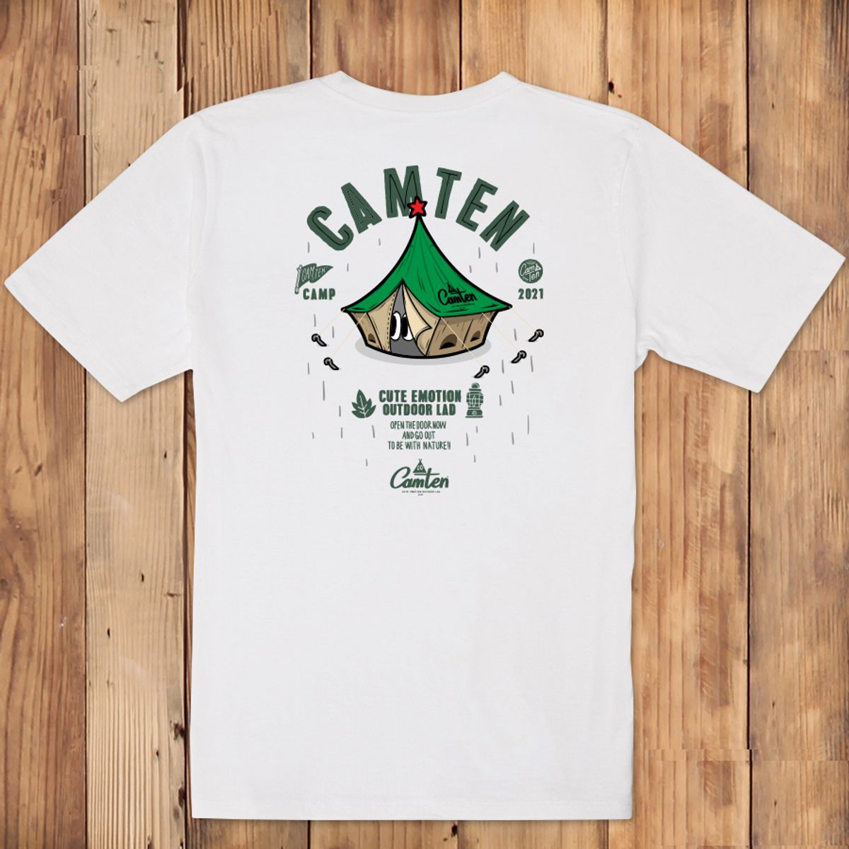 돌돌(DOLDOL) Camten-tshirts-05 감성 캠핑 브랜드 캠텐 캐릭터 그래픽 티셔츠 반팔티
