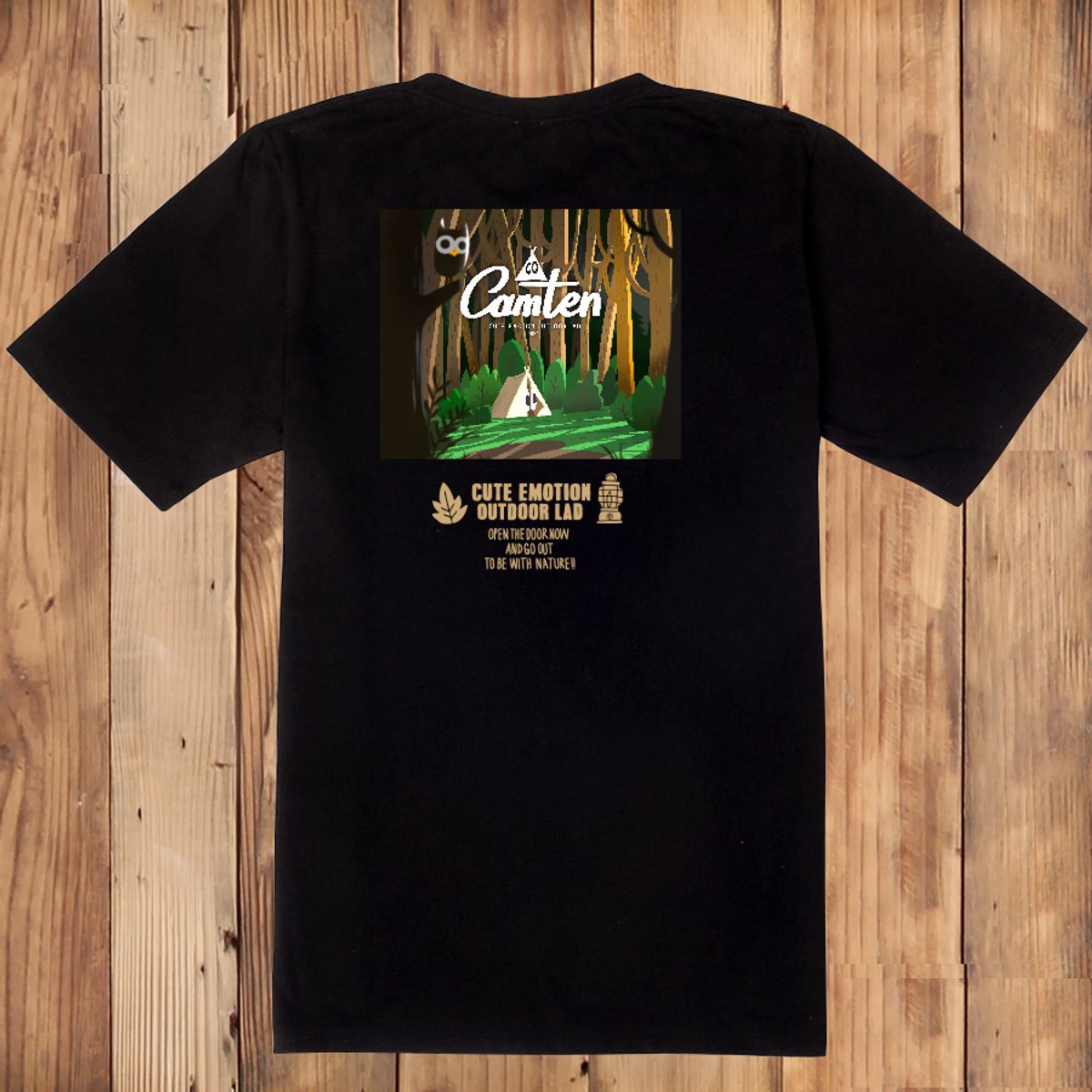 돌돌(DOLDOL) Camten-tshirts-06 감성 캠핑 브랜드 캠텐 캐릭터 그래픽 티셔츠 반팔티
