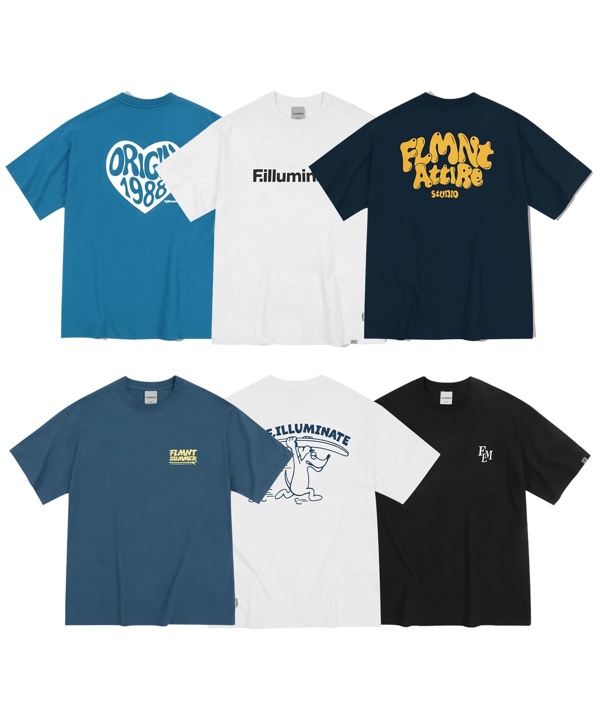 필루미네이트(FILLUMINATE) [3PACK]썸머 바캉스 티셔츠 패키지