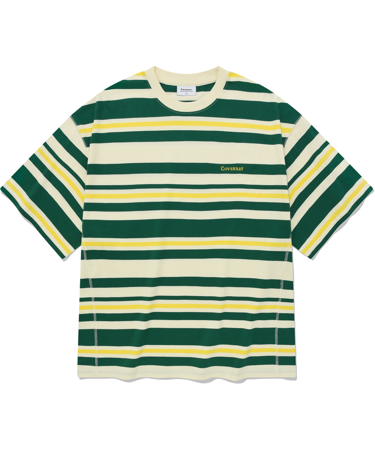 Tシャツ・カットソー COVERNAT Multi Stripe T-Shirt Yellow MUSINSA | COVERNAT Multi Stripe T-shirt Yellow