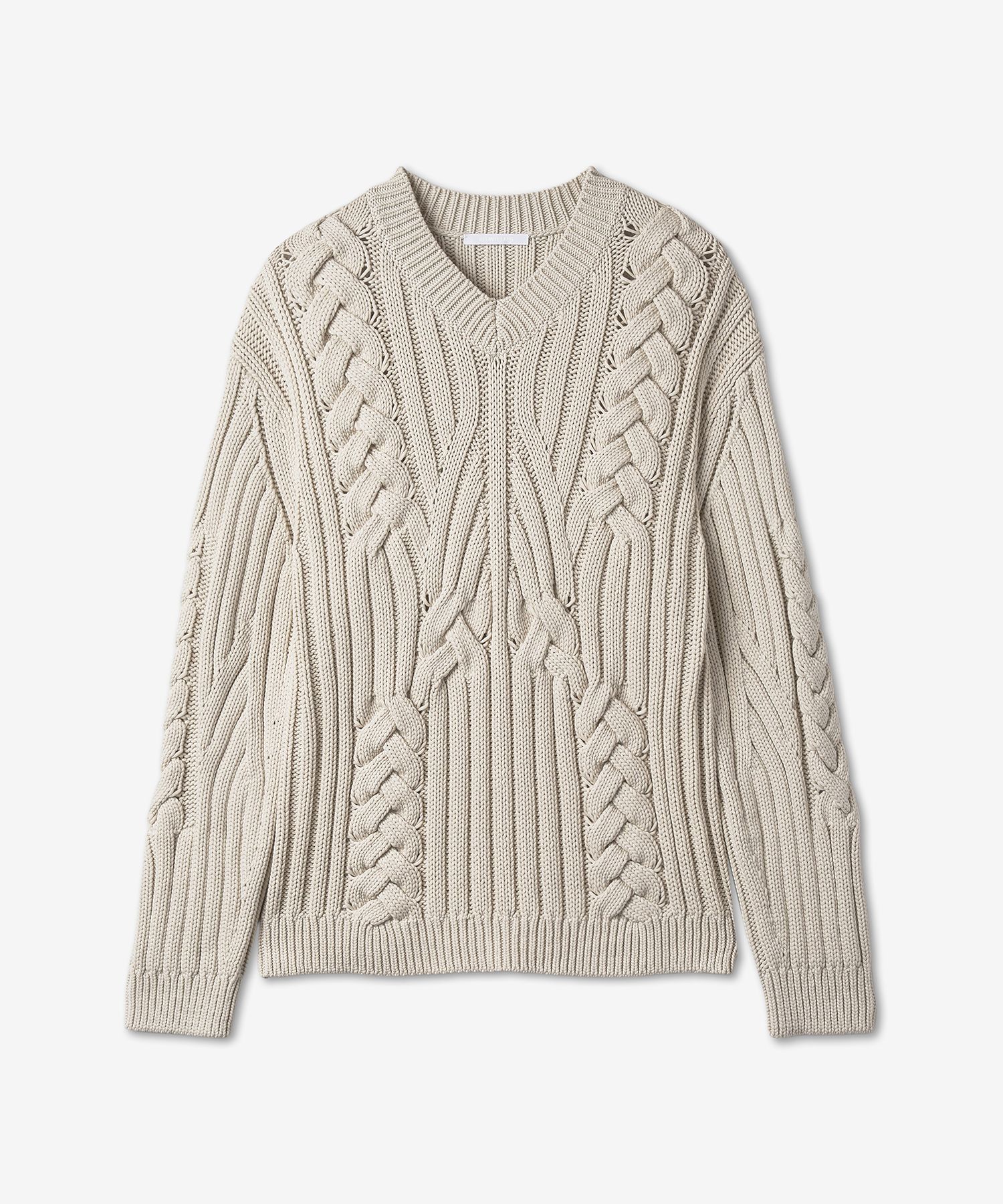 MUSINSA公式 | HELMUT LANG ケーブルVネックニット - クリームホワイト 
