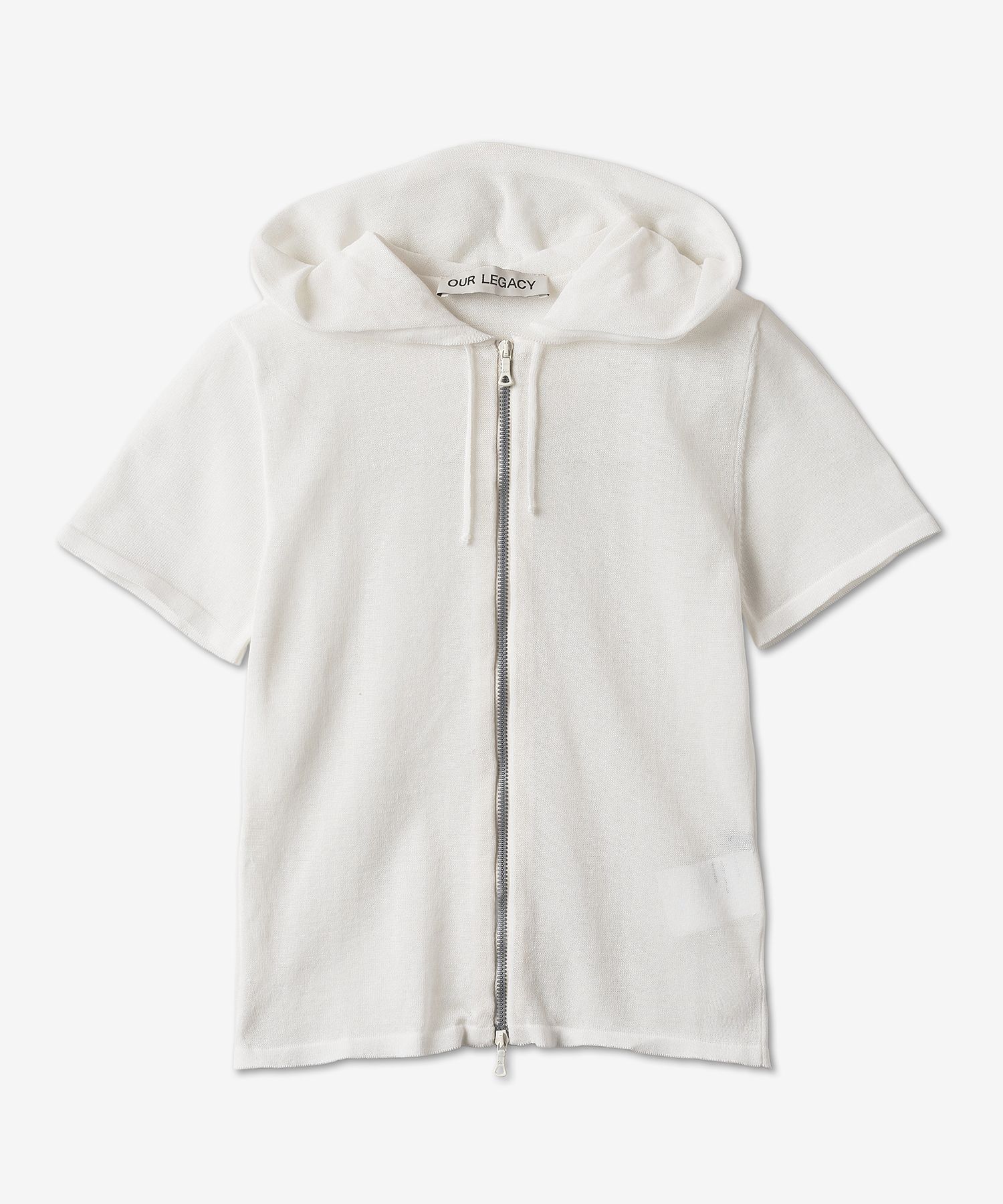 ★OUR LEGACY★ Zipper Short Sleeve Knit Hoodie White W2233KS MUSINSA | OUR LEGACY Zipper short sleeve knit hood - White