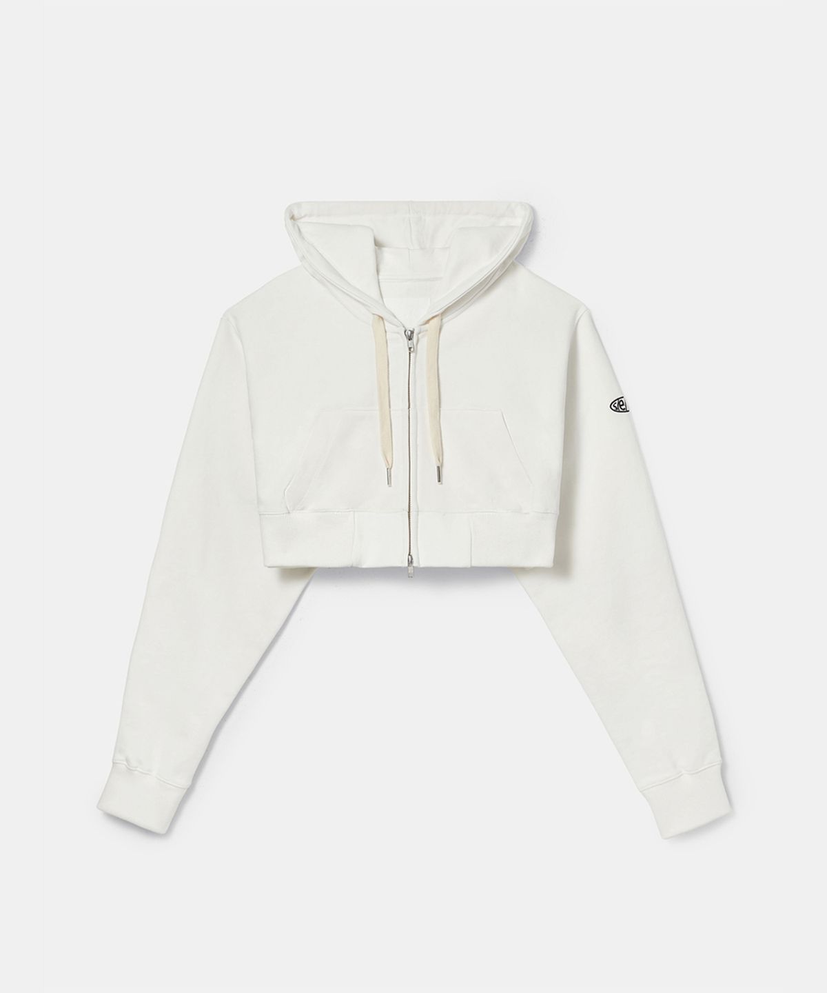 에스이오(s/e/o) CROPPED HOOD ZIP UP WHITE