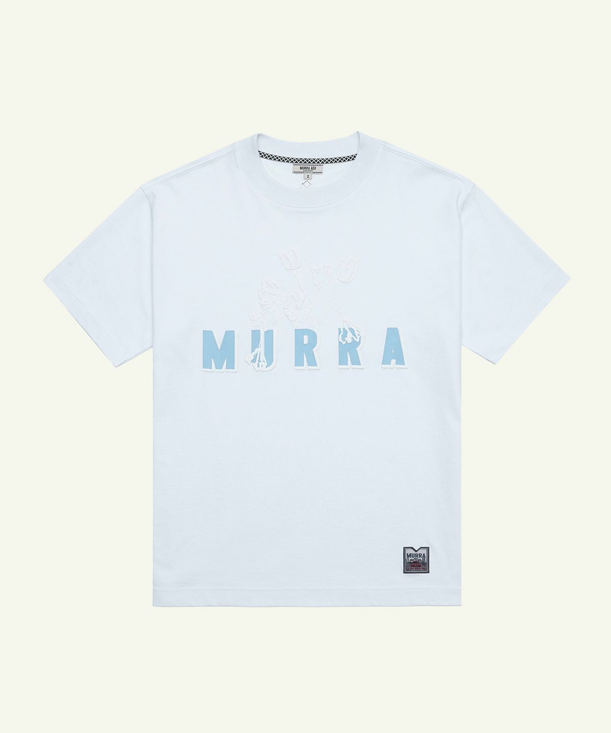 무라(MURRA) 뢰르 블루 티셔츠 _ 화이트