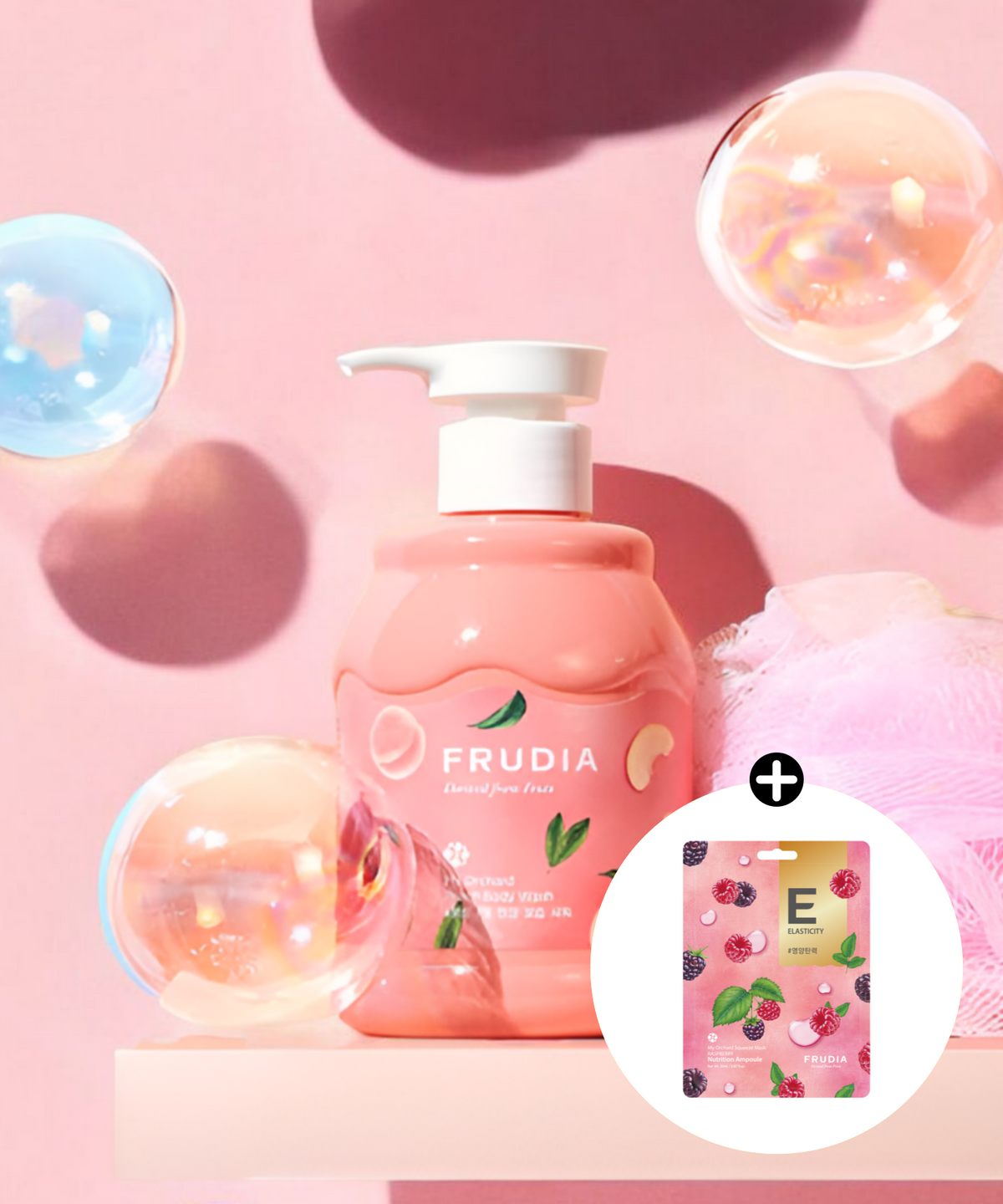 후르디아(FRUDIA) 꿀에 절인 복숭아 바디워시 350ml (+ 마스크팩 증정)