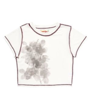 리프 스티치 크롭탑