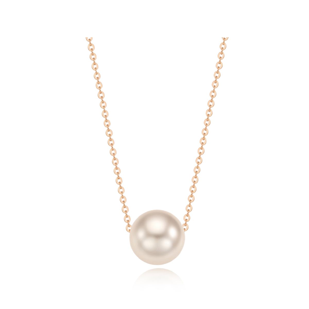 티르리르(TirrLirr) 14K 핑크골드 베이직 펄 담수 8mm 목걸이 TNSK4P20125M-8