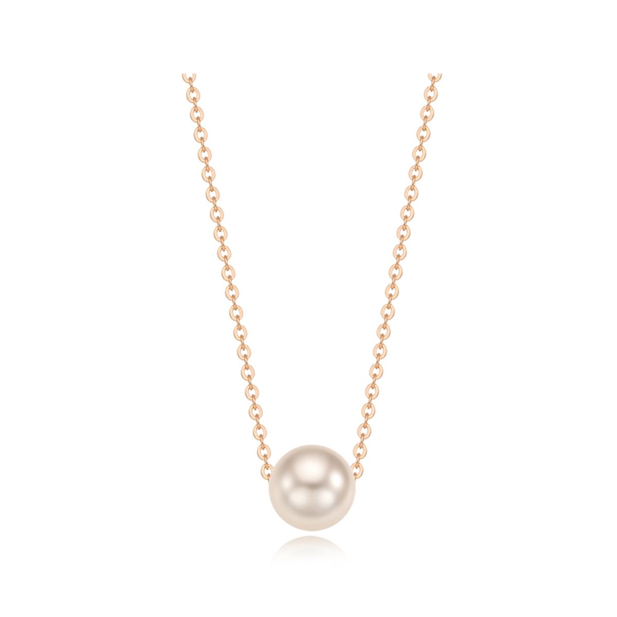 티르리르(TirrLirr) 14K 핑크골드 베이직 펄 담수 6mm 목걸이 TNSK4P20125M-6