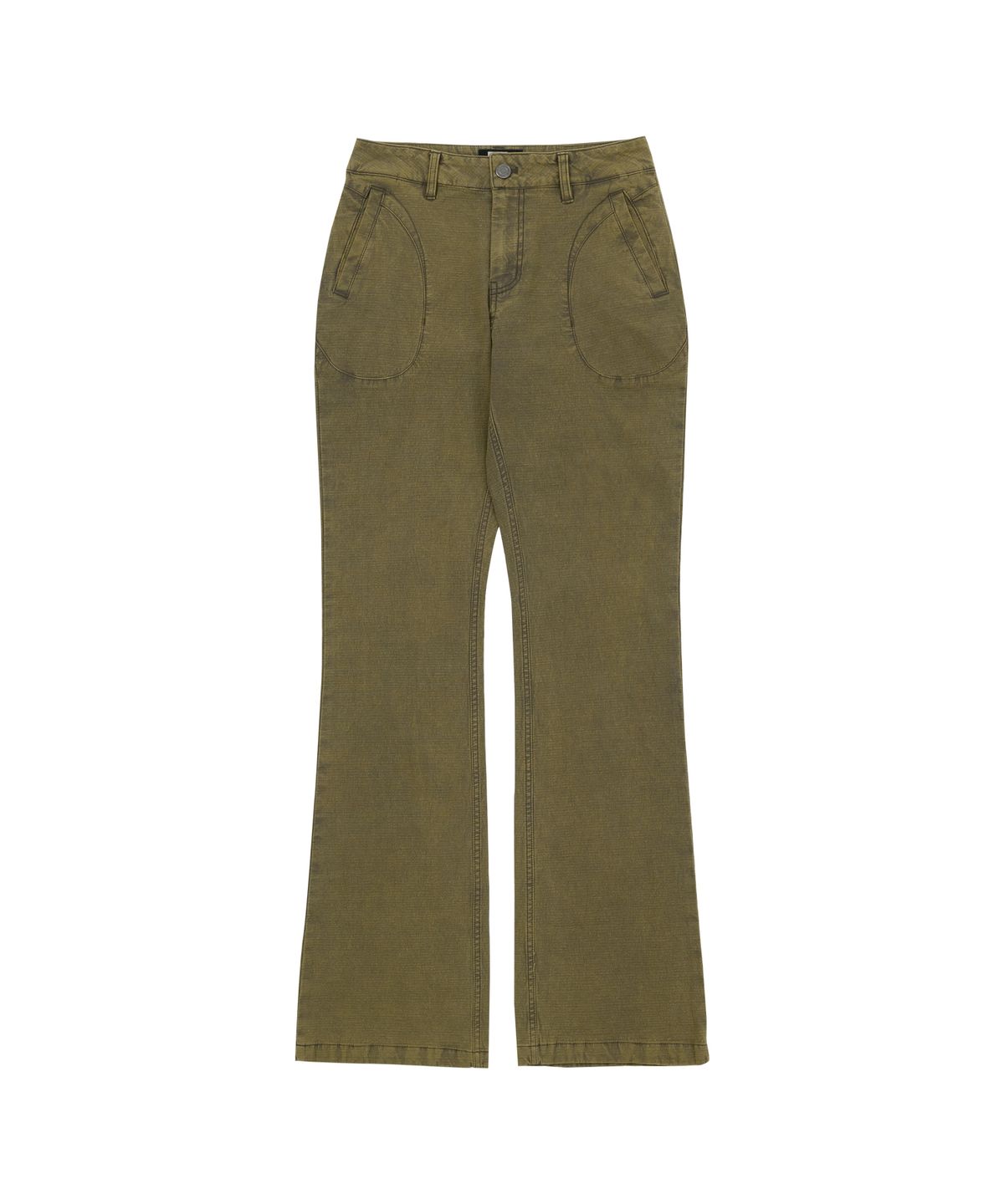 웰빙익스프레스(WELLBEING EXPRESS) Washed Boots Cut Pants Khaki