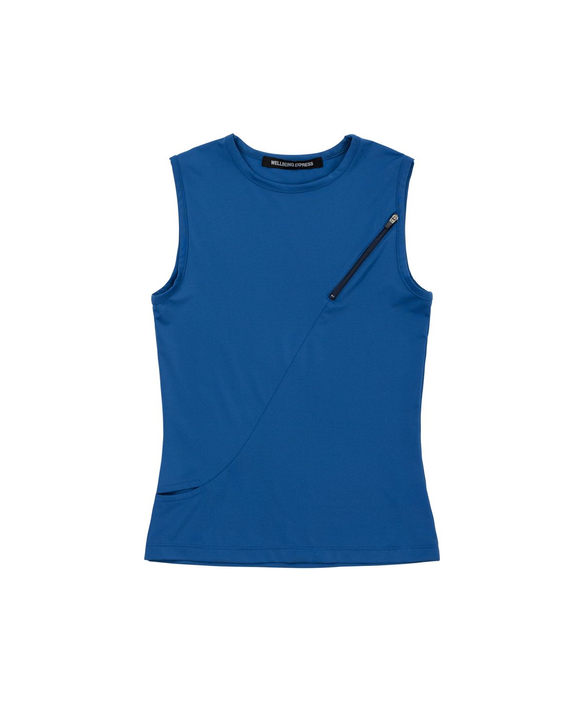 웰빙익스프레스(WELLBEING EXPRESS) Zipper Point Sleeveless Blue