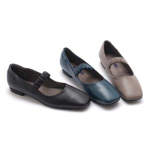 에디션 펌프스 스퀘어토 고트레더 메리제인 1CM A22P520