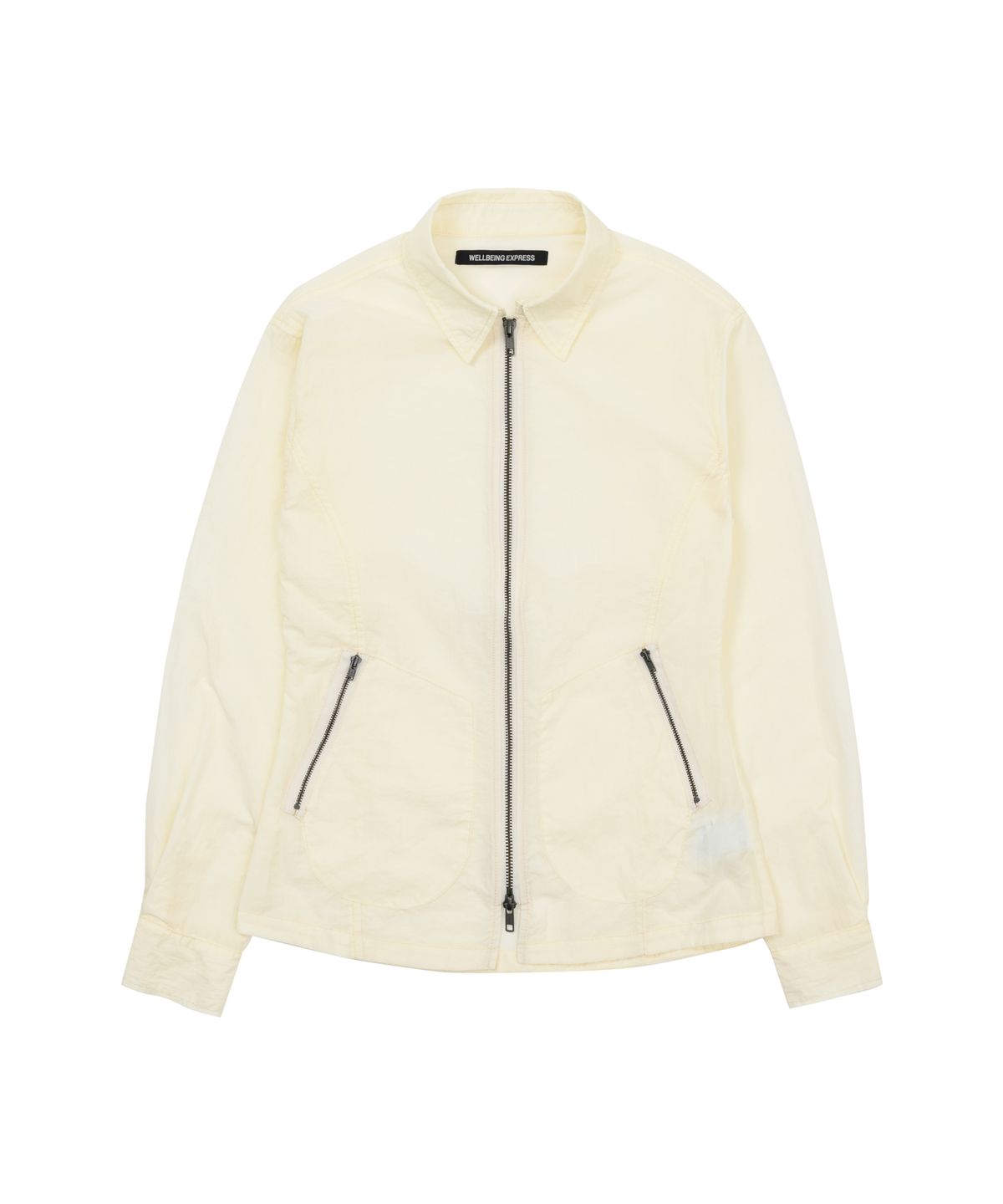 웰빙익스프레스(WELLBEING EXPRESS) Nylon Pocket Zip Up Shirt Ivory
