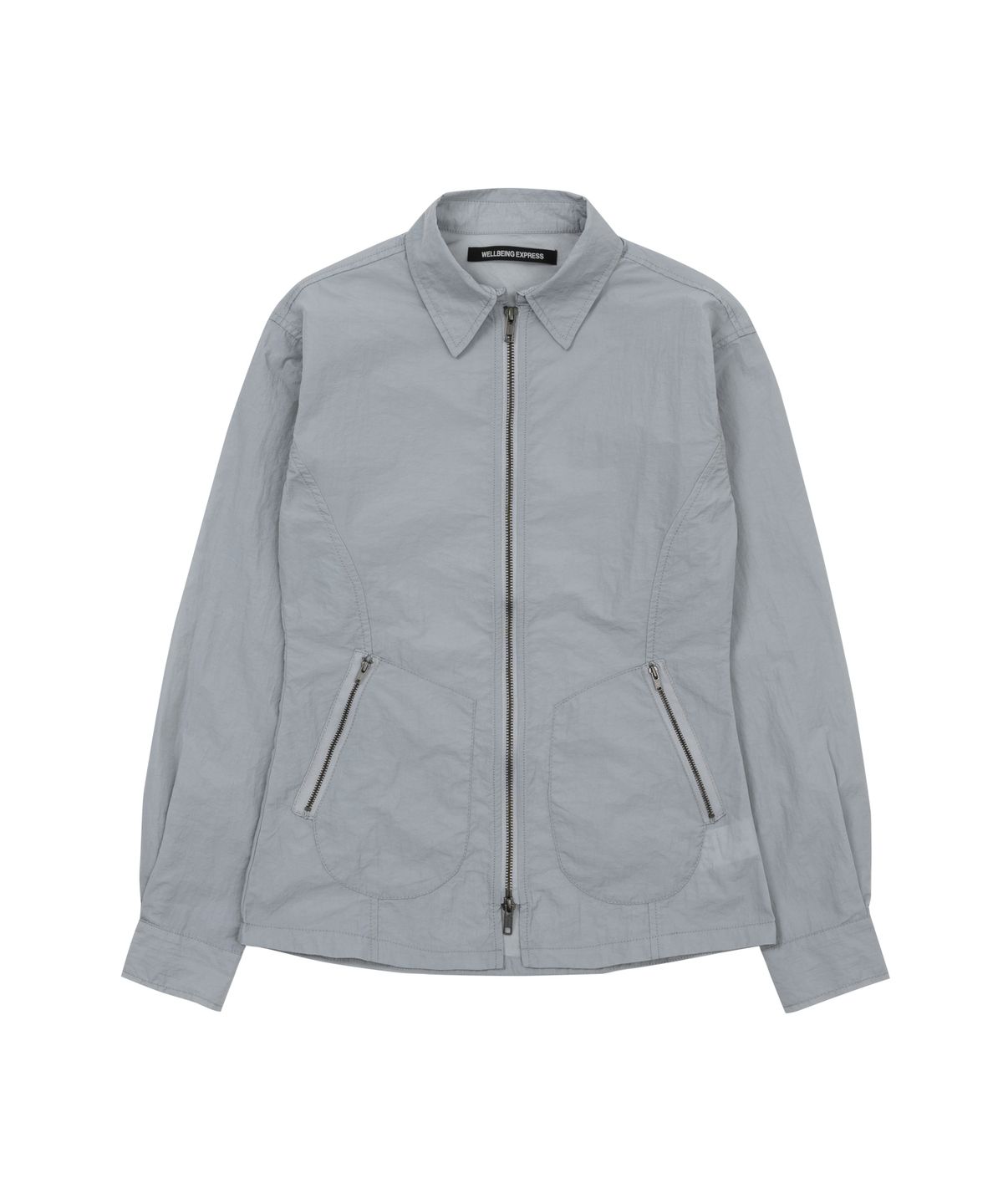 웰빙익스프레스(WELLBEING EXPRESS) Nylon Pocket Zip Up Shirt Sky Blue