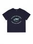 우먼즈 퍼피 로고 싱글 저지 반소매 티셔츠 네이비(FCD2TS520W)