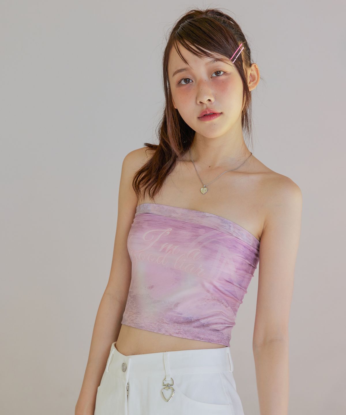 언유주얼 노말(UNUSUALNORMAL) JADE JERSEY TOP_PINK