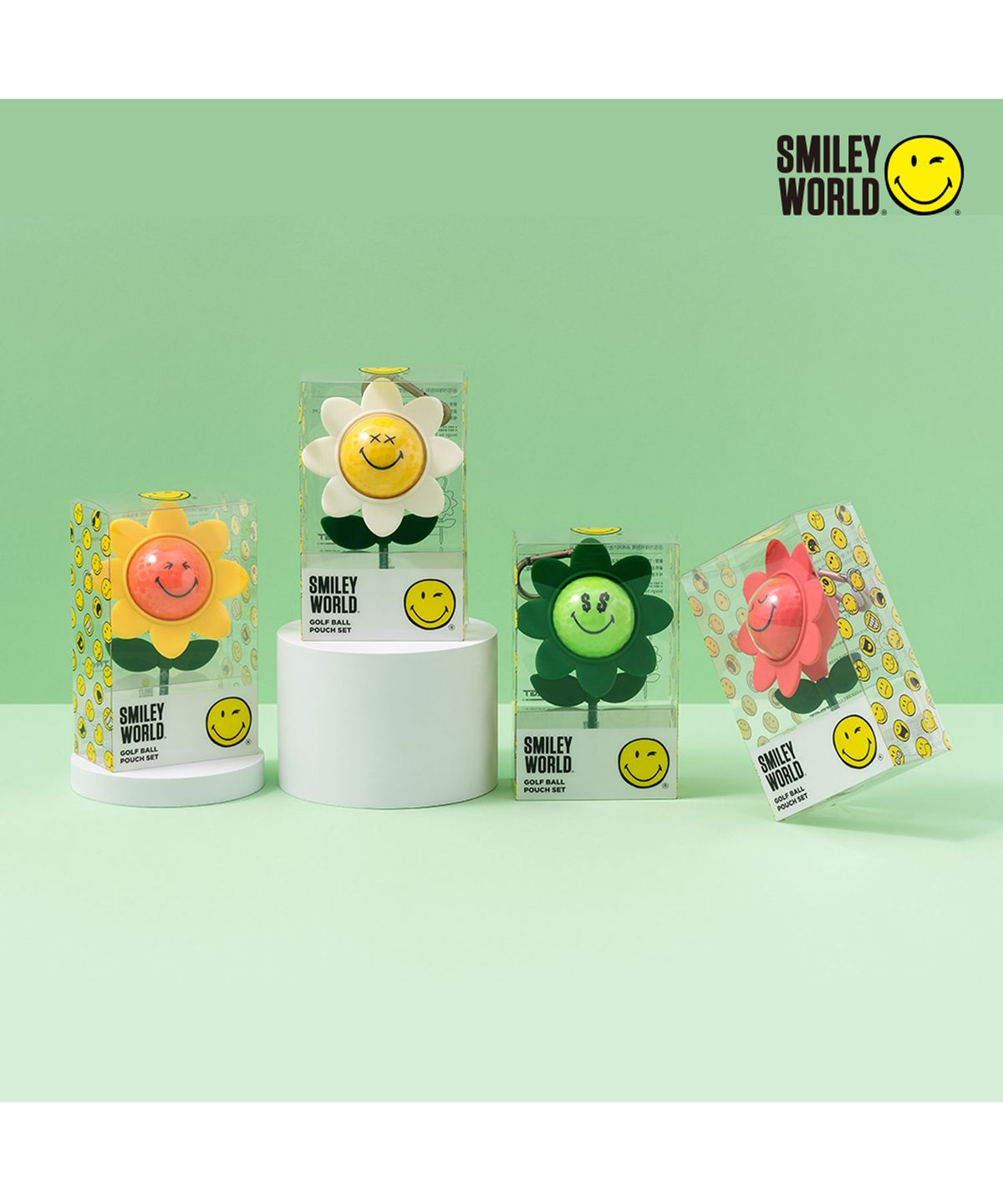 스마일리 오리지널(SMILEY ORIGINALS) 월드 골프공  막대1구 올인원 세트